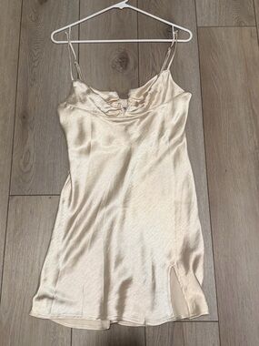 Princess Polly Champagne Satin Slip Dress